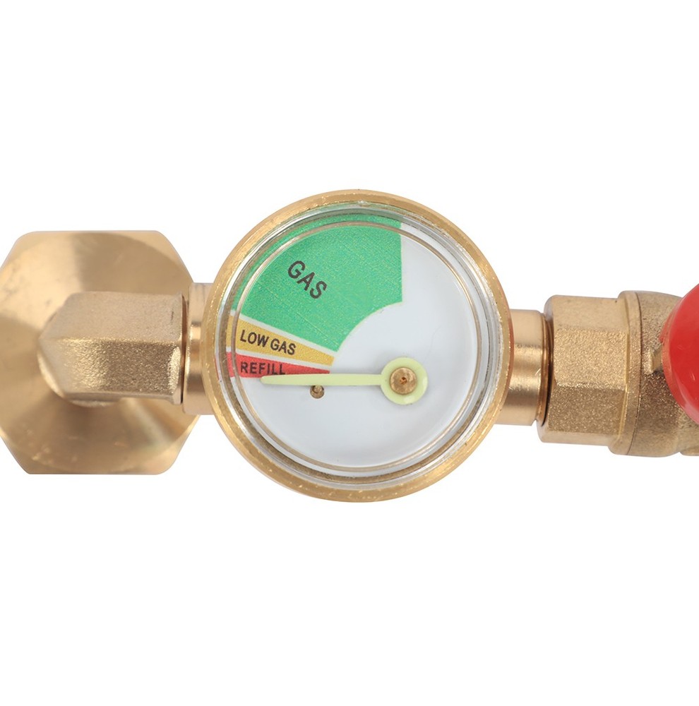 Propane Tank Refill Adapter with Gauge & Control Valve