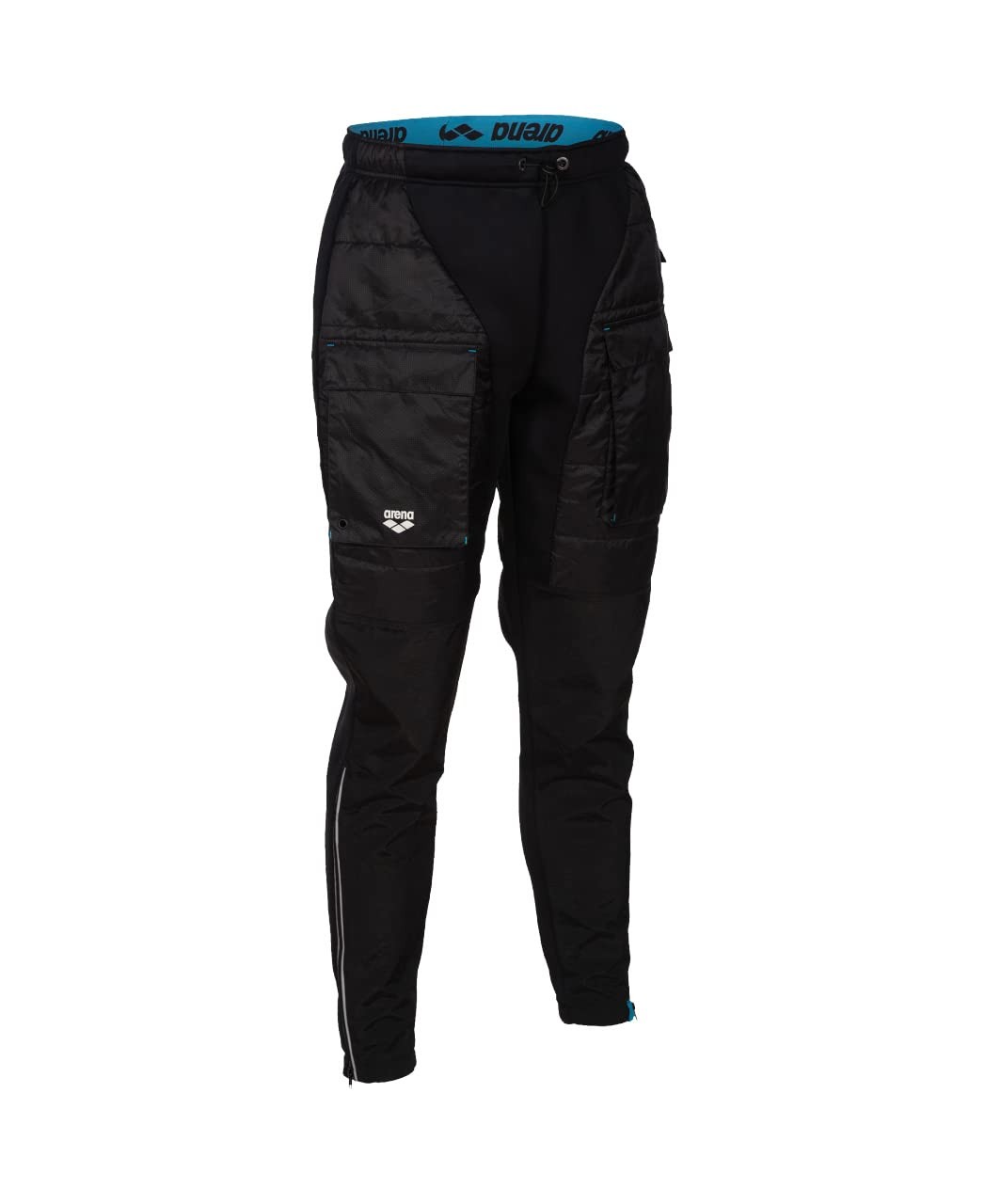 ARENA Men's Team Half-Quilted Tech Cargo Water Repellent Pant, Black, Small