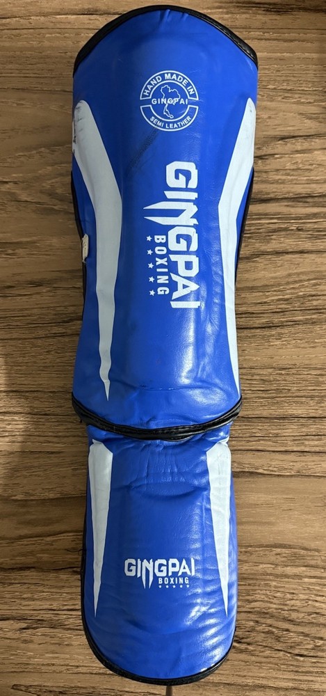 Gingpai Blue Boxing Shin Guards