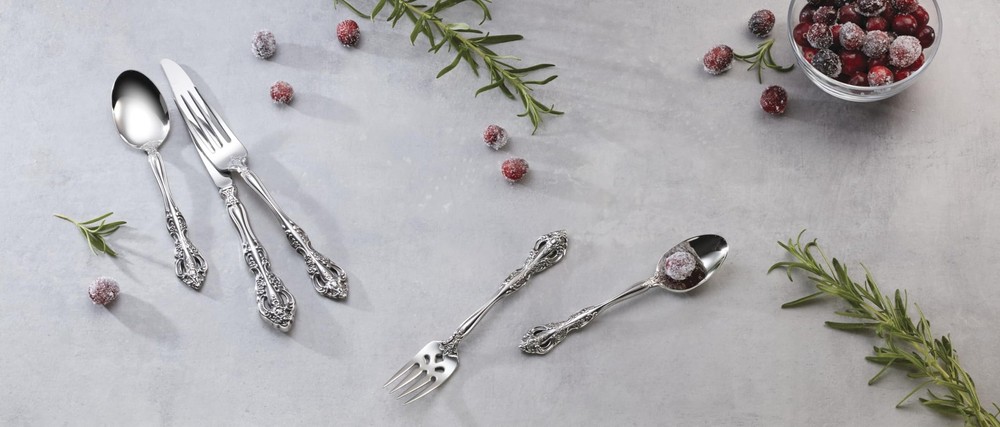 Oneida Michelangelo Fine Flatware Dinner Fork, Set of 4 , 4, Silver