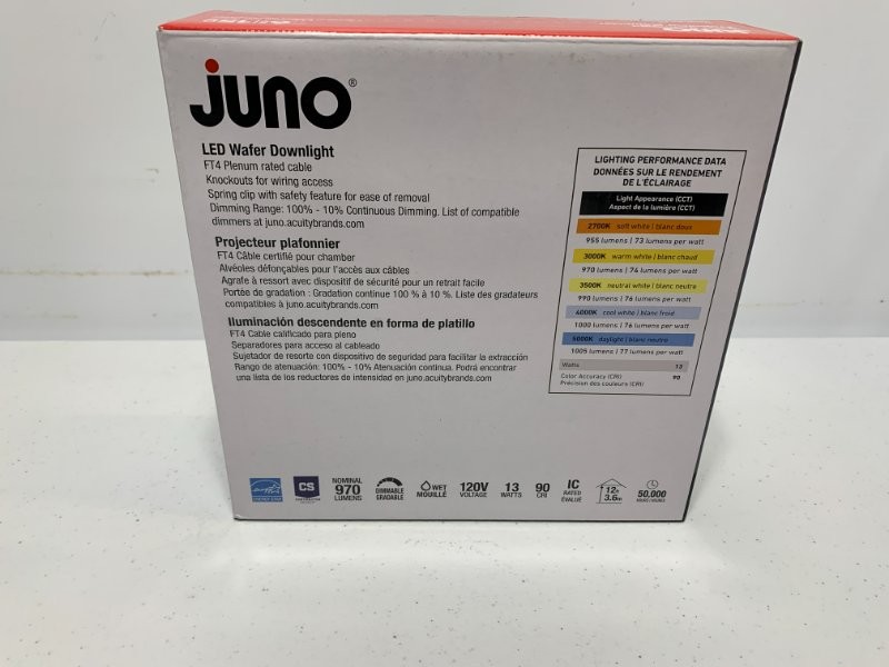 Juno 2678T5 LED Downlight 6" 13W Switchable White
