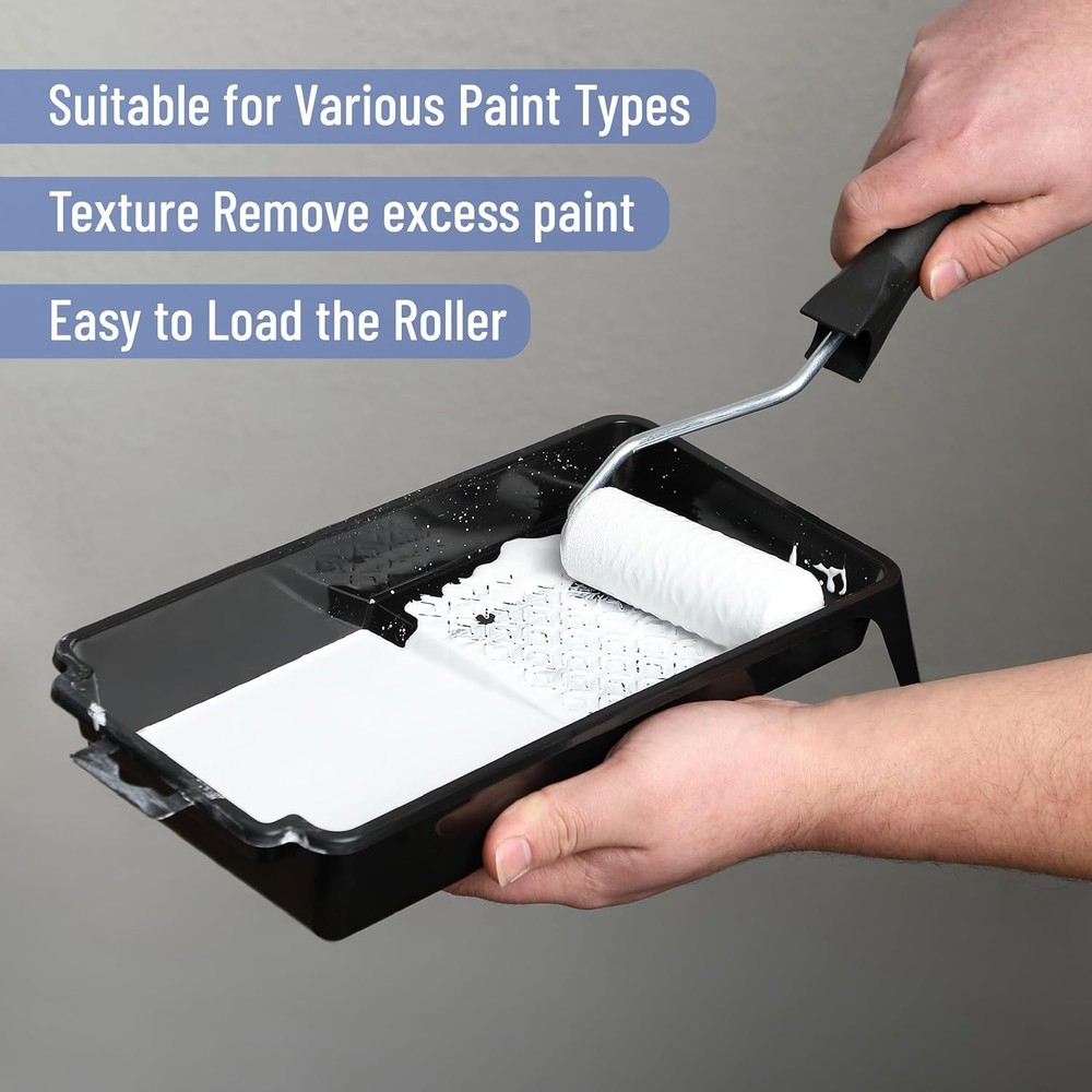 Bates- 4 Inch Foam Paint Roller Set, 12 pcs, Small Paint Roller Kit Includes 1 x