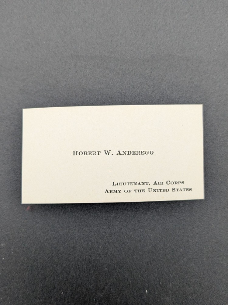 WWII Era Army Air Corps Calling Cards Flight Officer & Lieutenant