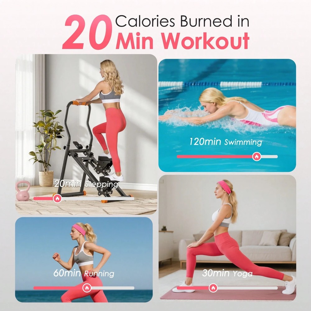 Foldable Stair Stepper, Vertical Climbing Machine, Full-Body Workout, Adjustable