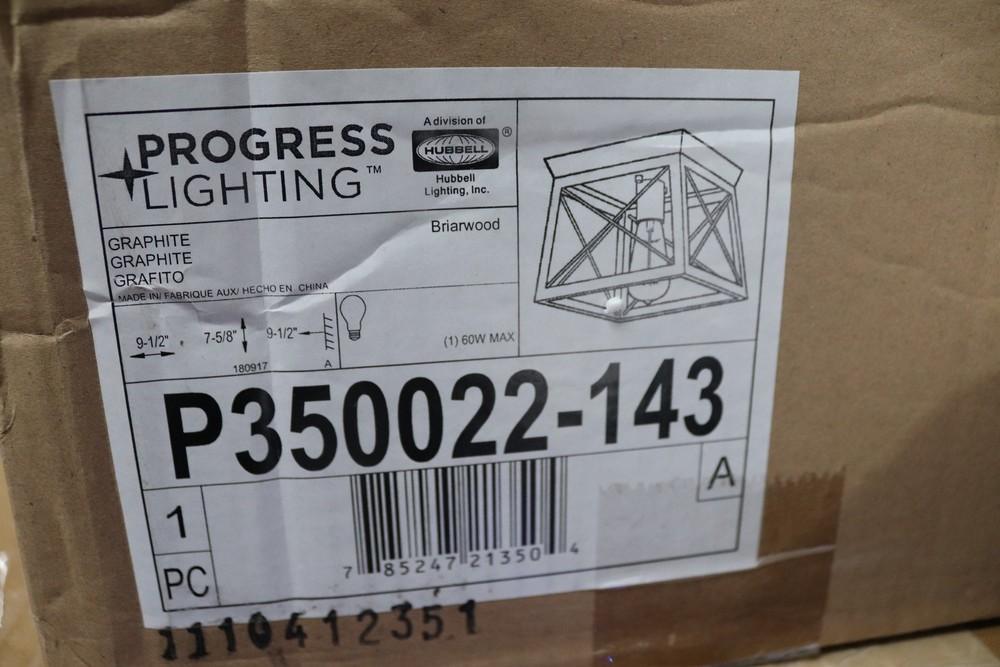 Progress Lighting Briarwood Collection One-Light Flush Mount 9-1/2