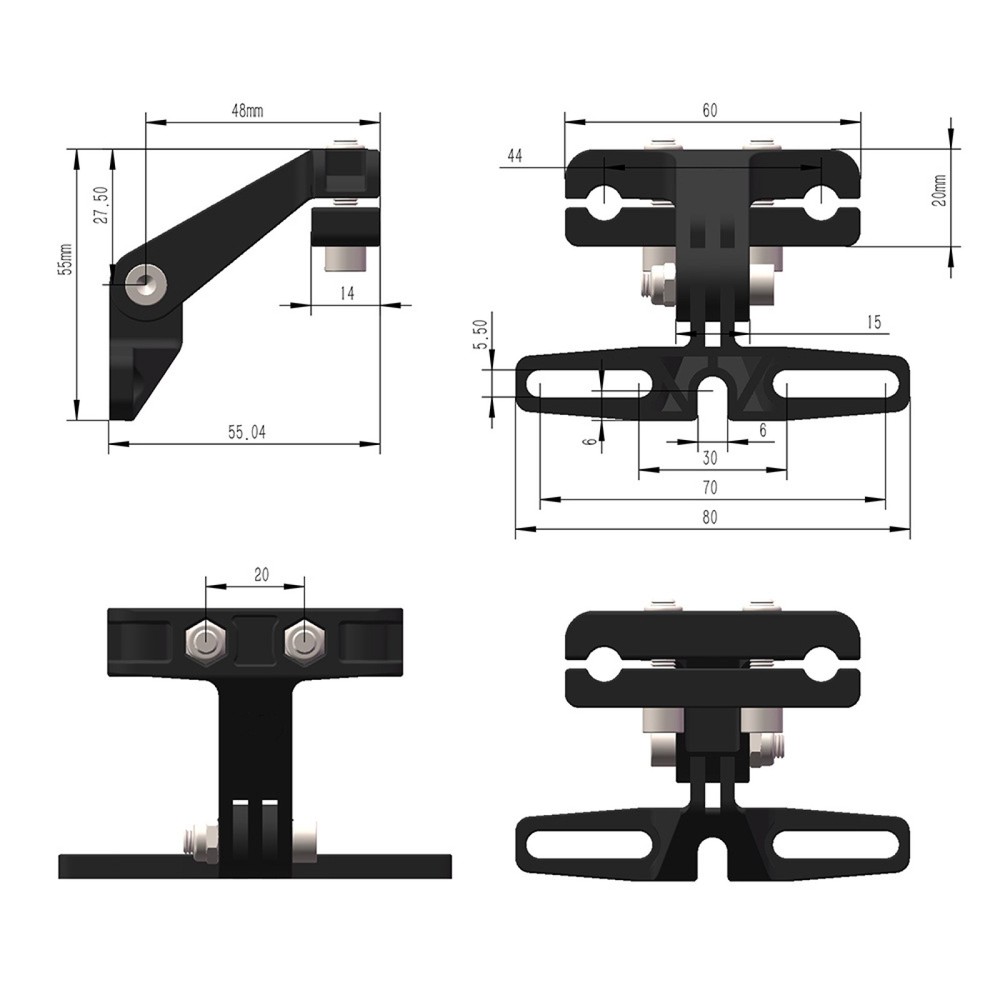 Camera Bicycle Saddle Rail Light Mount Holder Bracket Base For Gopro Camera a