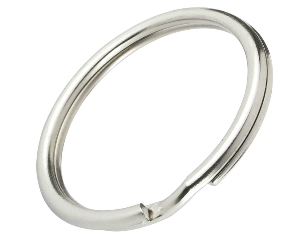 Bulk 25 Pack - Heavy Duty 1" Key Rings - Premium Split Ring Keychains -Lead Free