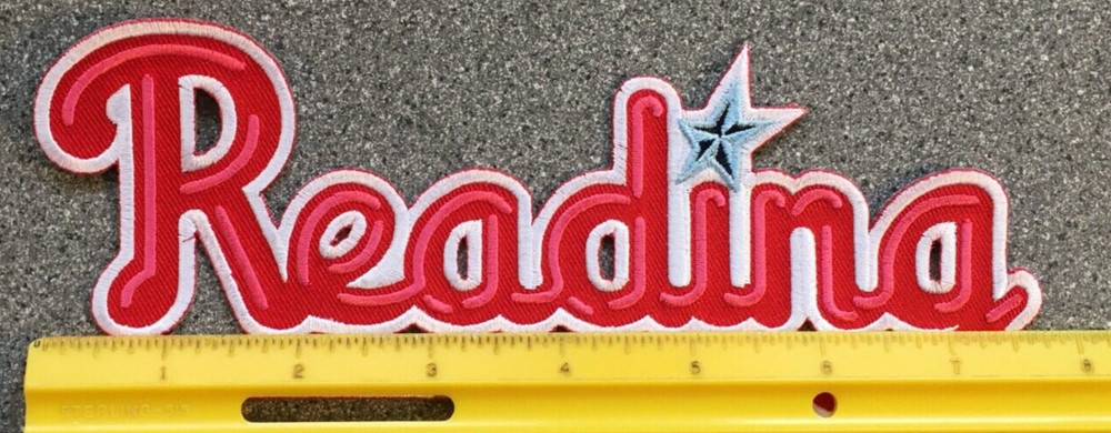 2008-12 READING PHILLIES EASTERN MINOR LEAGUE BASEBALL 7.5" SCRIPT TEAM PATCH