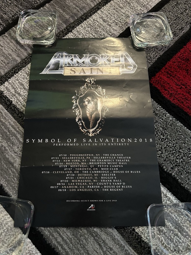 Armored Saint “ Symbol Of Salvation 2018 U.S. Tour” Used Concert Poster 11x17