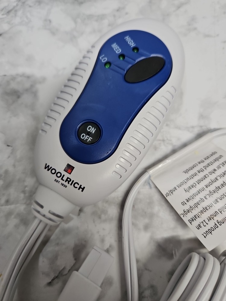 Woolrichs Heated Electric Throw Blanket Controller Remote SCTH 3.2.4 White