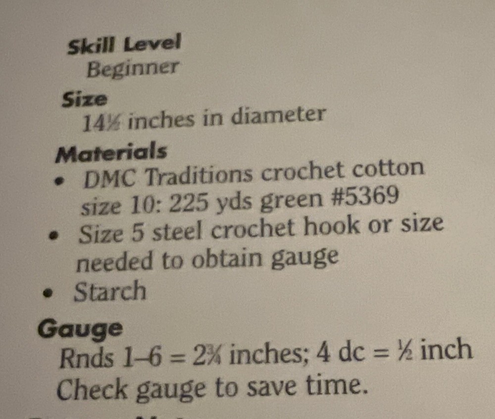 CROCHET ~ “Morning Star Doily” ~ PATTERN ~