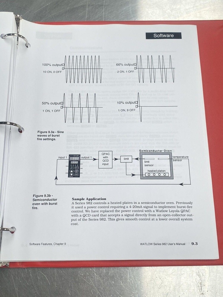Watlow Series 982 1/8 DIN Microprocessor-based Controller - Users Manual / Book