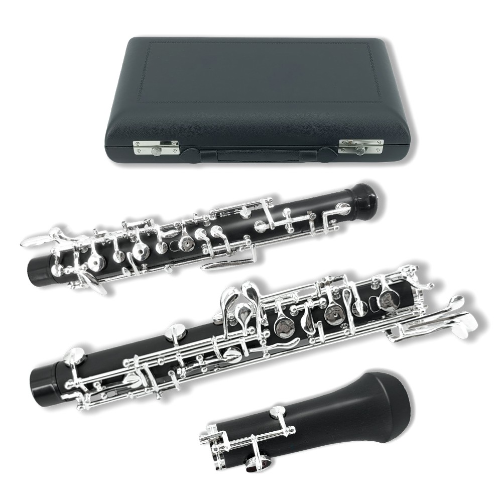 Professional Oboe C Key with Forked-F Resonance Semi-Automatic Mechanism Ebonite