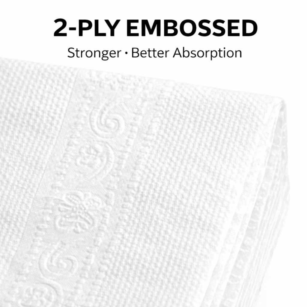 3000 White Dinner Napkins 2-Ply 17x15 Embossed Restaurant Bulk