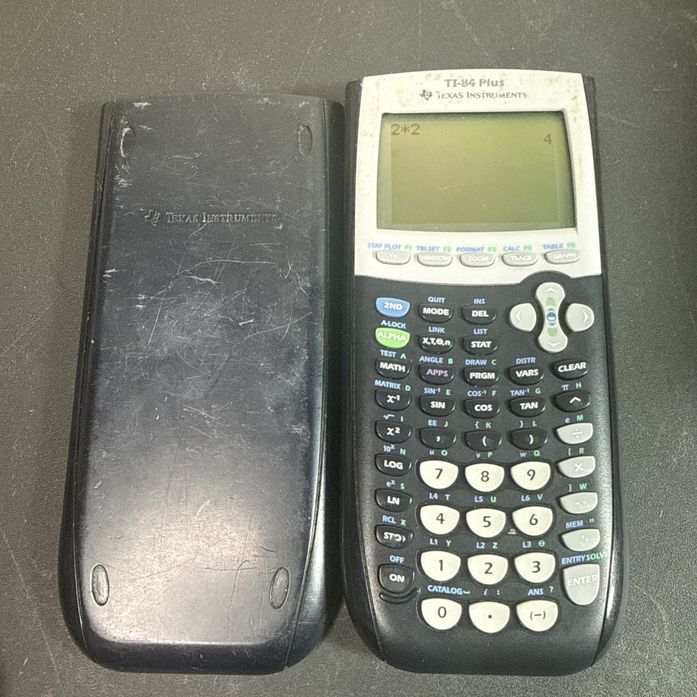 GRAPHING CALCULATOR TI-84 PLUS Texas Instruments TI84 Black Tested