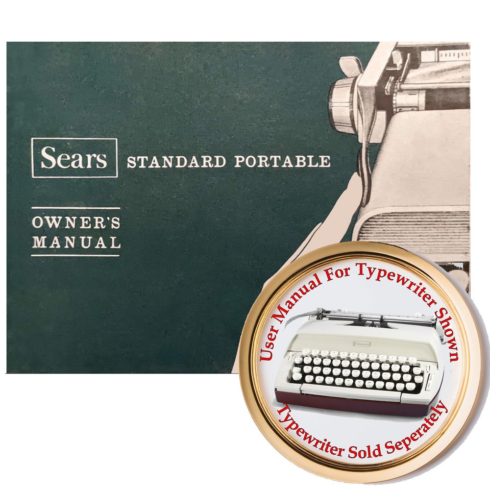 1960s Sears Celebrity Typewriter User Instruction Manual Directions Guide