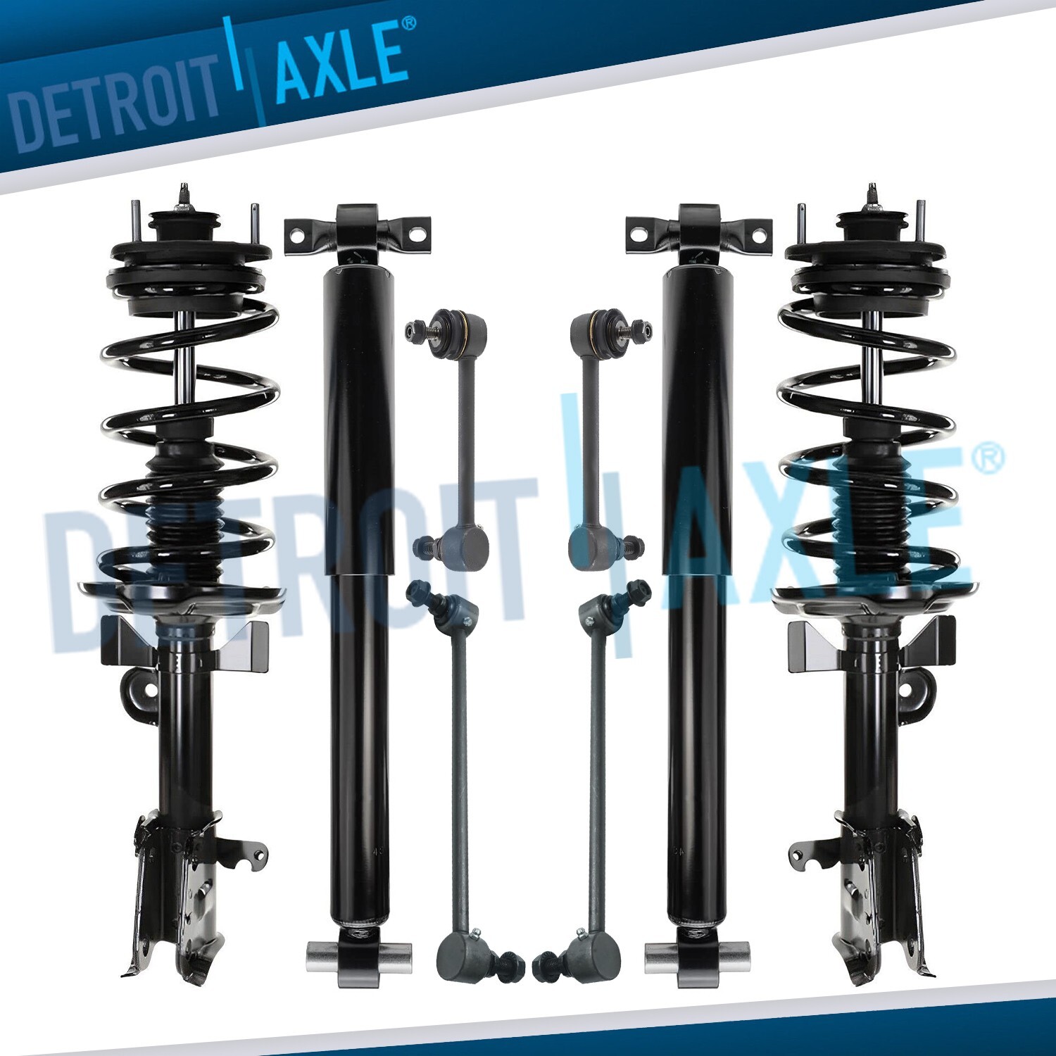 Front Struts & Coil Spring Rear Shocks Sway Bars Kit for 2009 - 2015 Honda Pilot