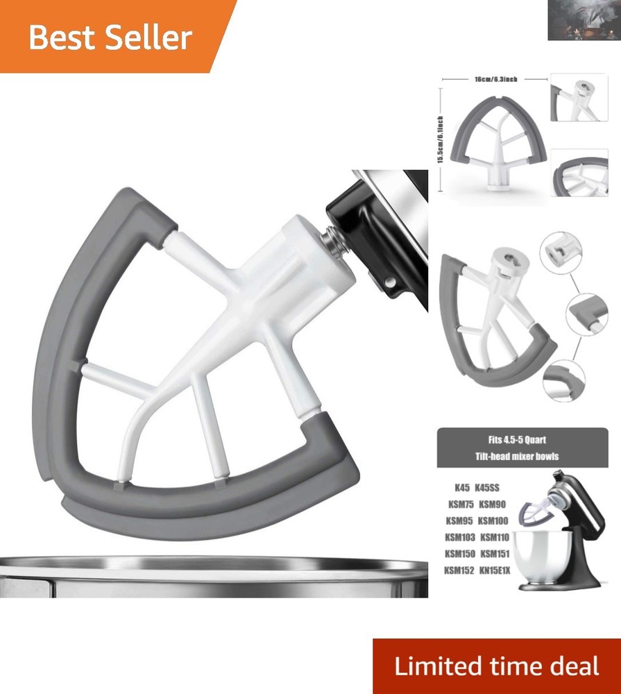 KitchenAid Flex Edge Beater - 4.5-5 Quart Stand Mixer Accessory in Grey