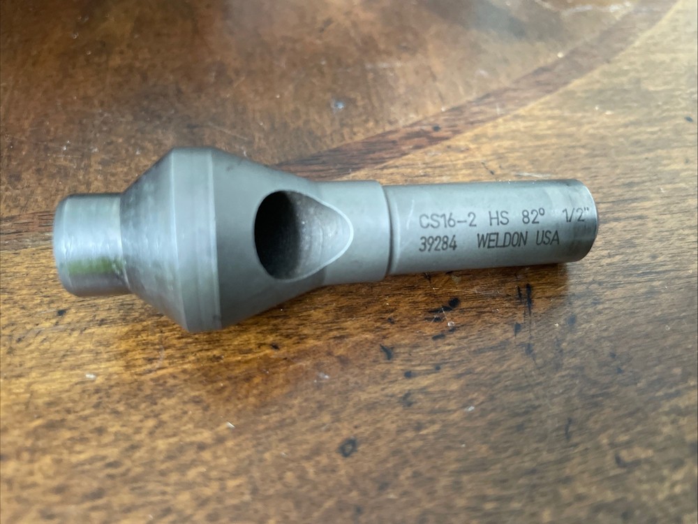 WELDON Countersink CS 16-2, 82° 1/2" HS, With Flat - USA Made