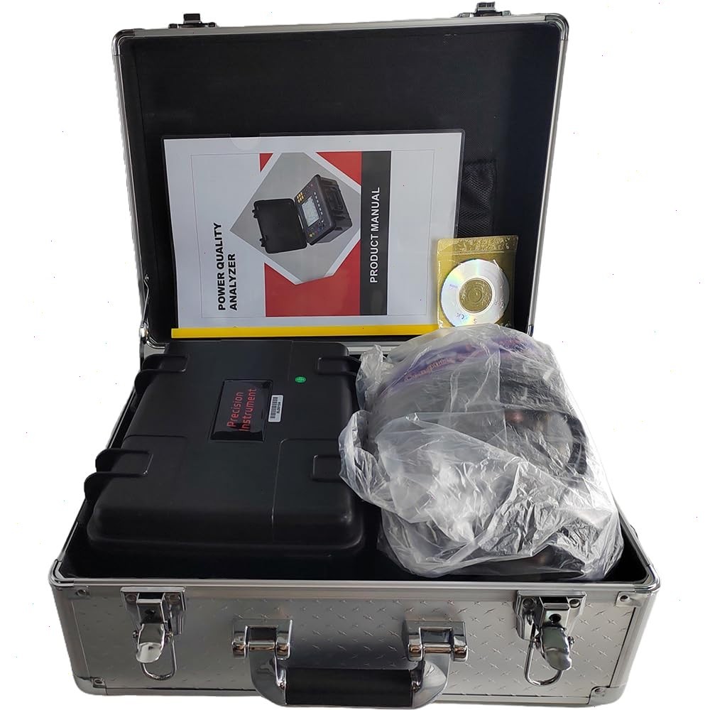 Three-Phase Power Quality Analyser with 4 PCS Circle Current Clamp 1.0A-1000A