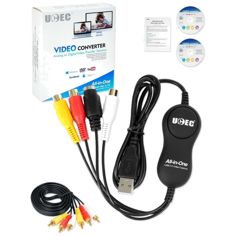 Effortless USB 2.0 Video Capture Card - VHS to Digital Conversion Made Simple