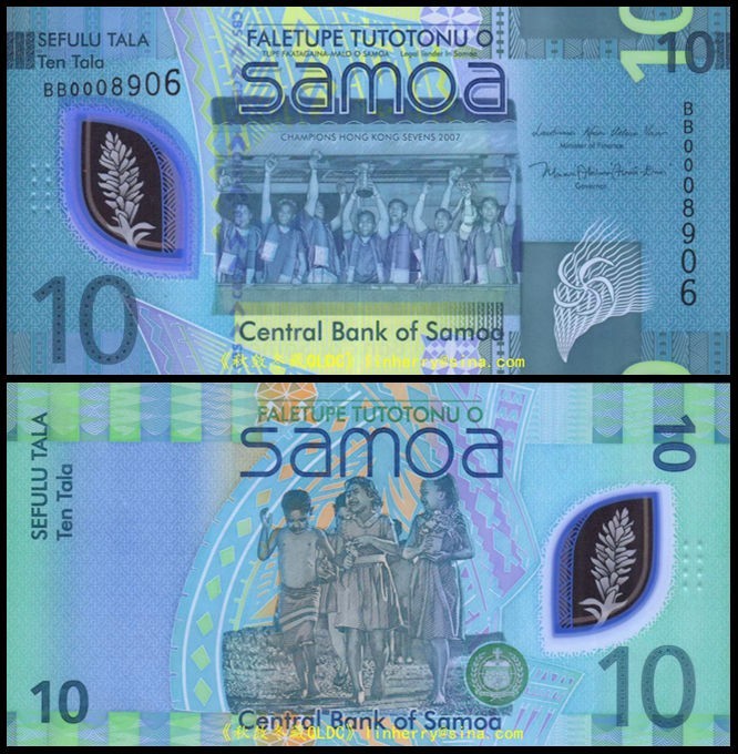 Samoa 10 Tala, 2023-2024, Polymer, UNC