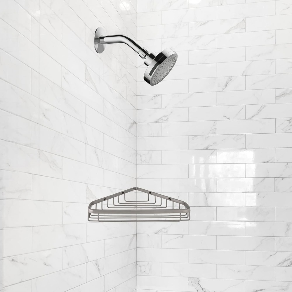 9.5-Inch Stainless Steel Corner Shower Caddy: Elegant Space-Saving Solution
