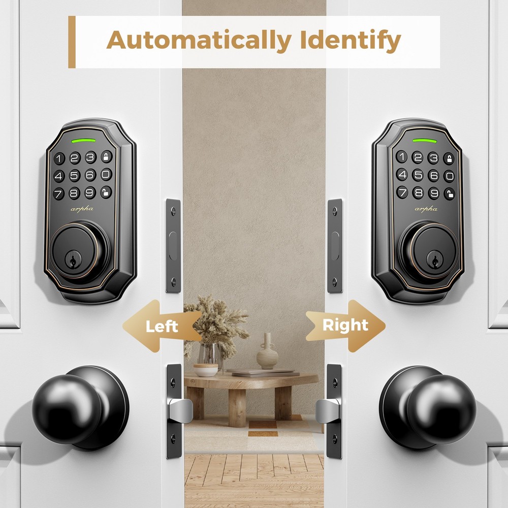 ARPHA Smart Door Lock Anti-Peeping Password Keypad Deadbolt Auto Lock Security