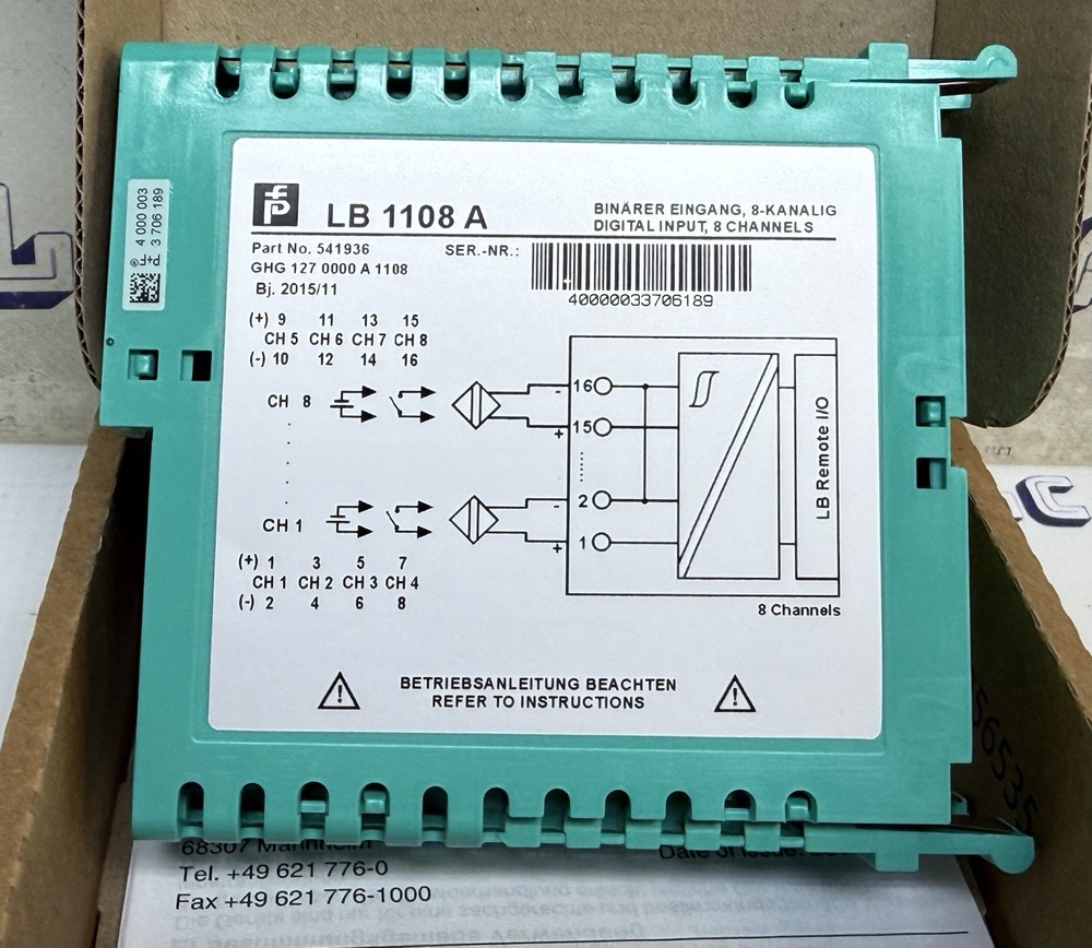 Pepperl+Fuchs LB1108A Digital Input Module