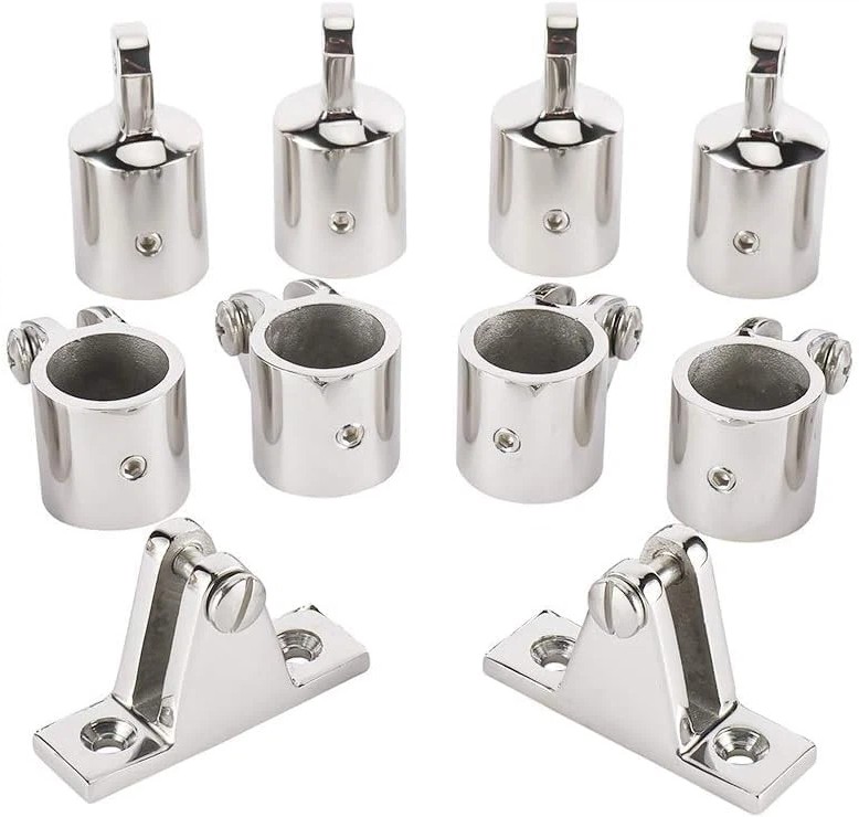 10 Pack Bimini Top Fitting Hardware Fit 1" Eye End Cap Jaw Slide Deck Hinge