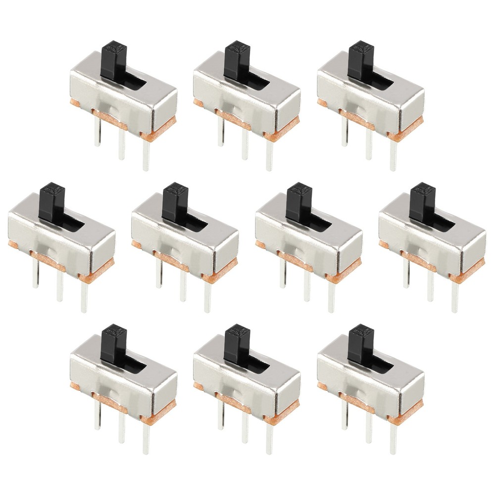 Horizontal Slide Switch 1P3T 4 Pin Terminals 3 Position PCB Panel Latching 30Pcs
