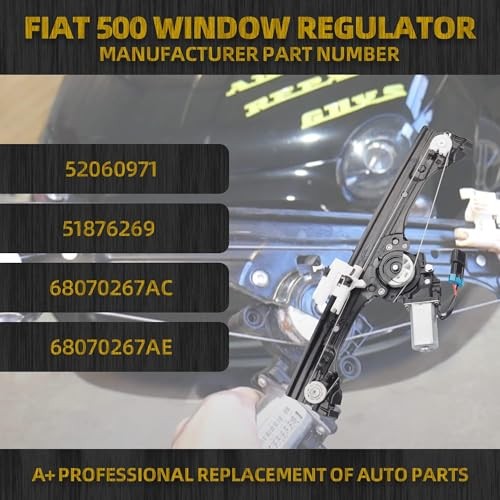 Front Left Window Regulator Assembly w/Motor Compatible with Fiat Driver Side