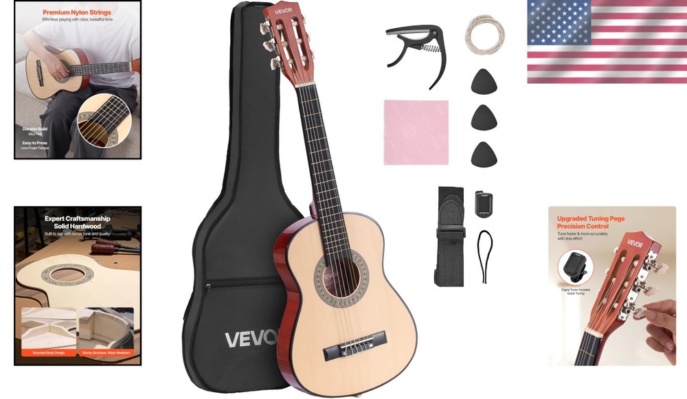 30-inch Beginner Acoustic Guitar Package - Starter Bundle Kit & Accessories