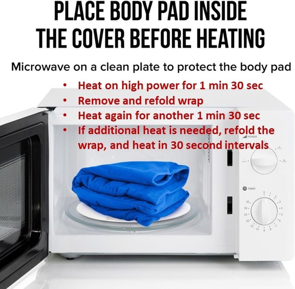 Microwaveable XL Heating Pad with Clay Beads - Extra Large Pain Relief Solution