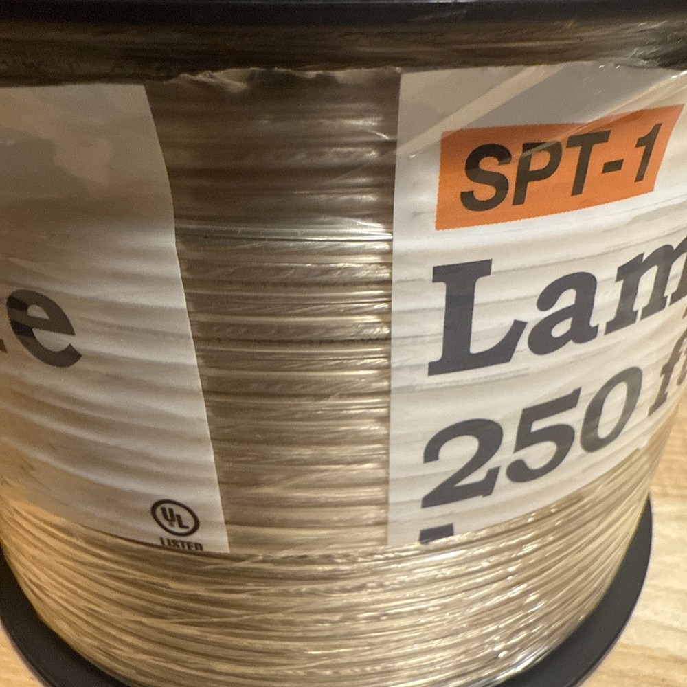 Cerrowire 252-1015G4 250 ft. 18/2 Stranded Lamp Electrical Copper Wire, Silver