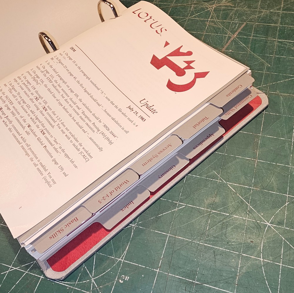 1980s LOTUS 123 Manual