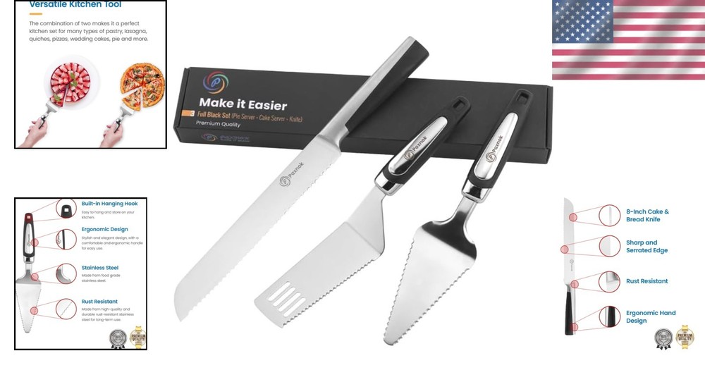 Double Serrated Cake Cutter and Server