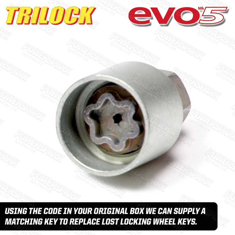 Evo MK5 and Trilock Locking Wheel Nut Key Replacement for Lost or Missing Keys