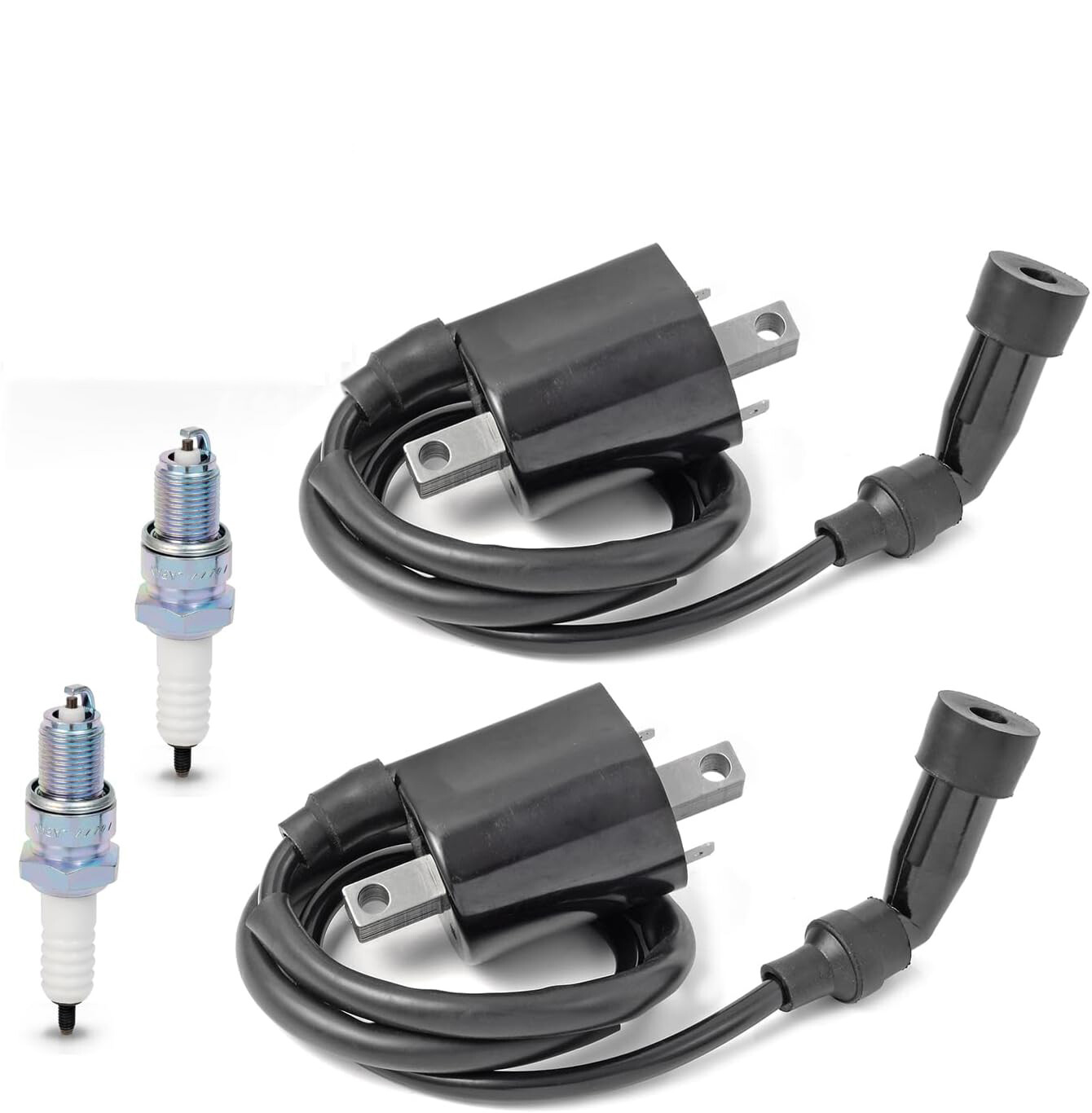 Ignition Coil Pack Spark plug W Cap For Yamaha V Star 1100 XVS1100 1999-2009 R+L