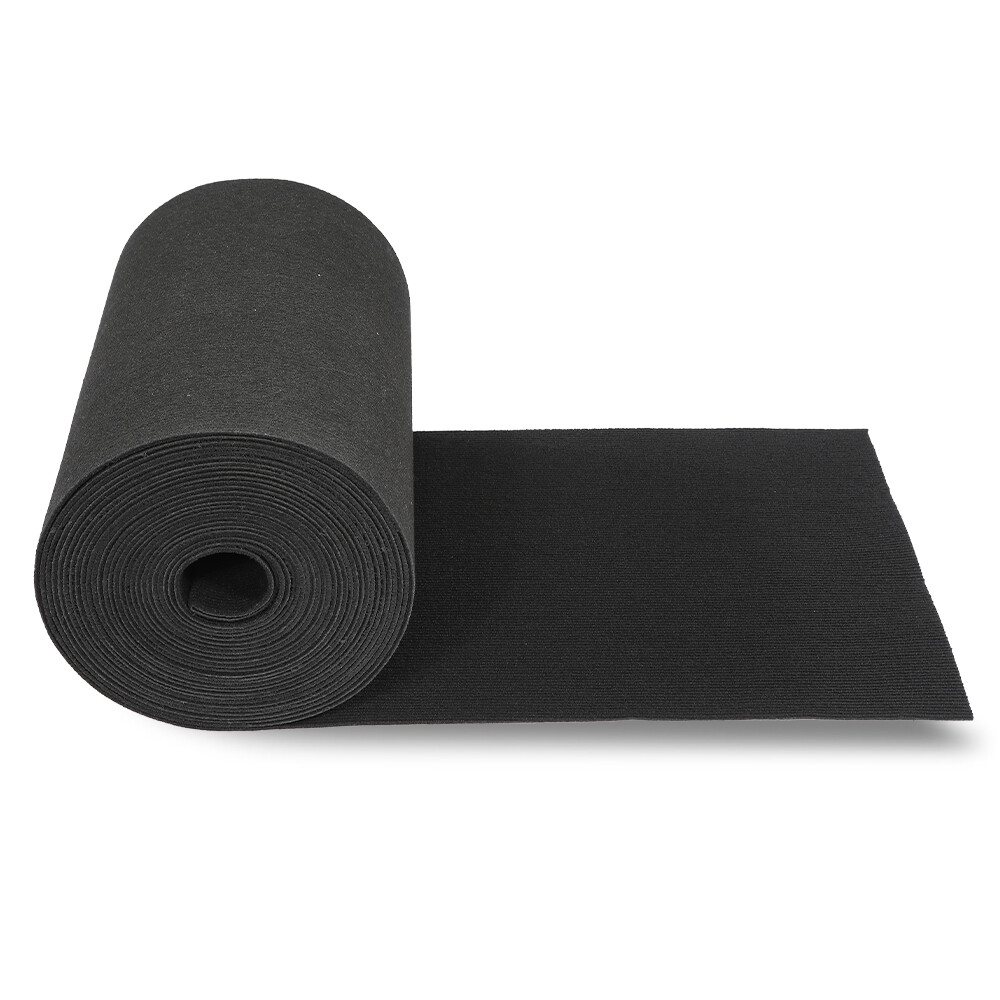 18" x 50' Ribbed Bunk Carpet / Marine Boat Trailer Runners / Outdoor - Black