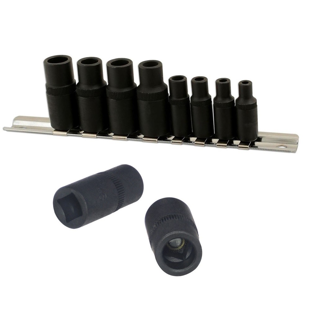 Functional Tap Socket Kit of 8Pcs Compatible with Multiple Drive Sizes