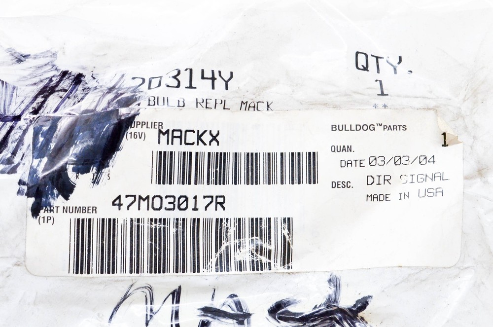 Mack 47M03017R Directional Lamp Assembly NOS
