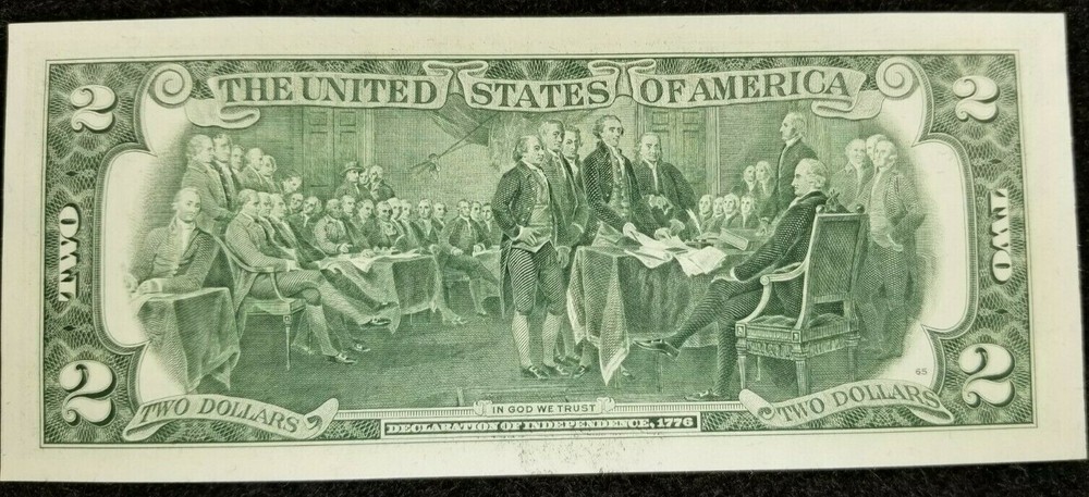 1976 $2 FRN FANCY SER# QUAD 54552222 UNCIRCULATED 2 INK ERRORS & SHIFT ERR