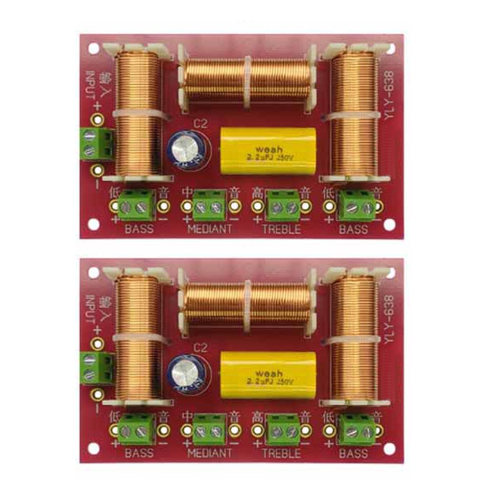 Audio Frequency Divider Treble + Midrange + Bass Crossover Speakers Filter