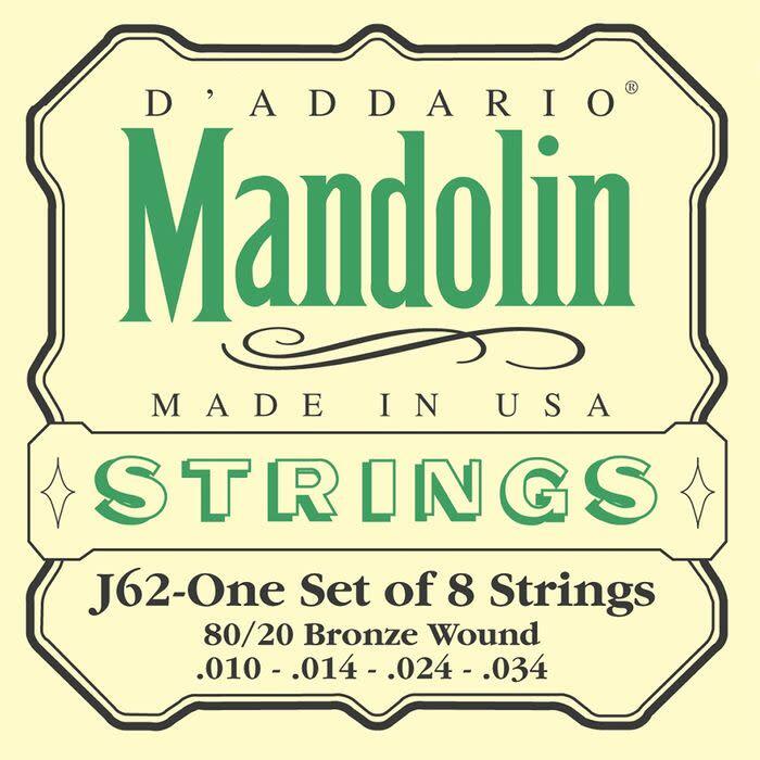 D'Addario EJ62 80/20 Bronze Mandolin Strings