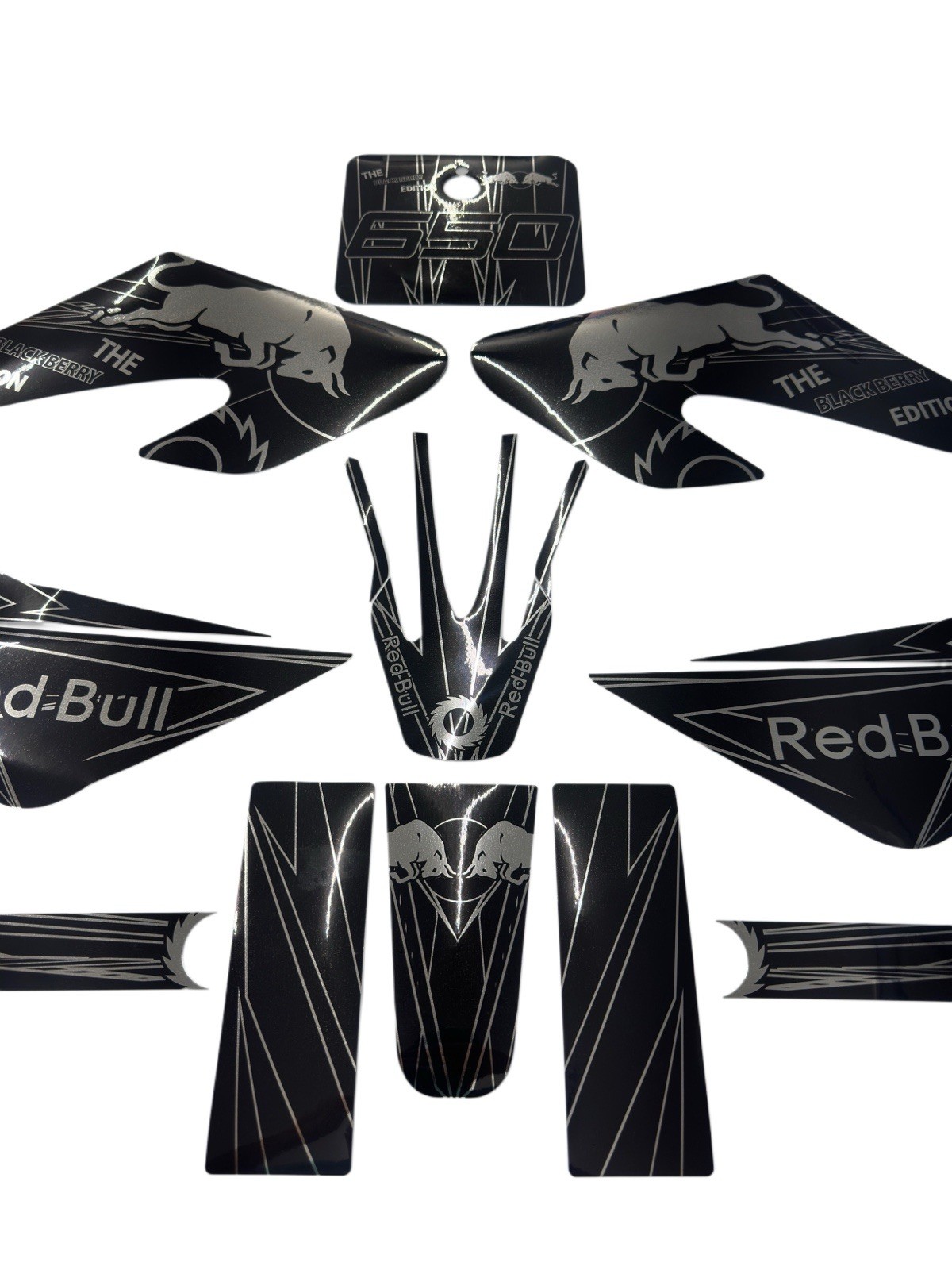 Razor MX500 MX650 graphics kit decals THICK AND HIGH GLOSS .....CHROME FINISH