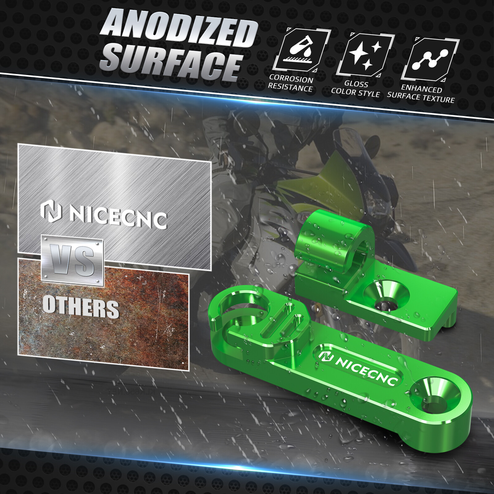 Aluminium Motorcycle One Finger Clutch Arm For Kawasaki KLR650 KLR 650 2008-2024