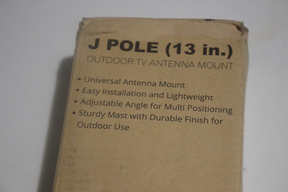 J POLE 13" OUTDOOR ANTENNA MOUNT LIGHTWEIGHT ADJUSTABLE ANGLE