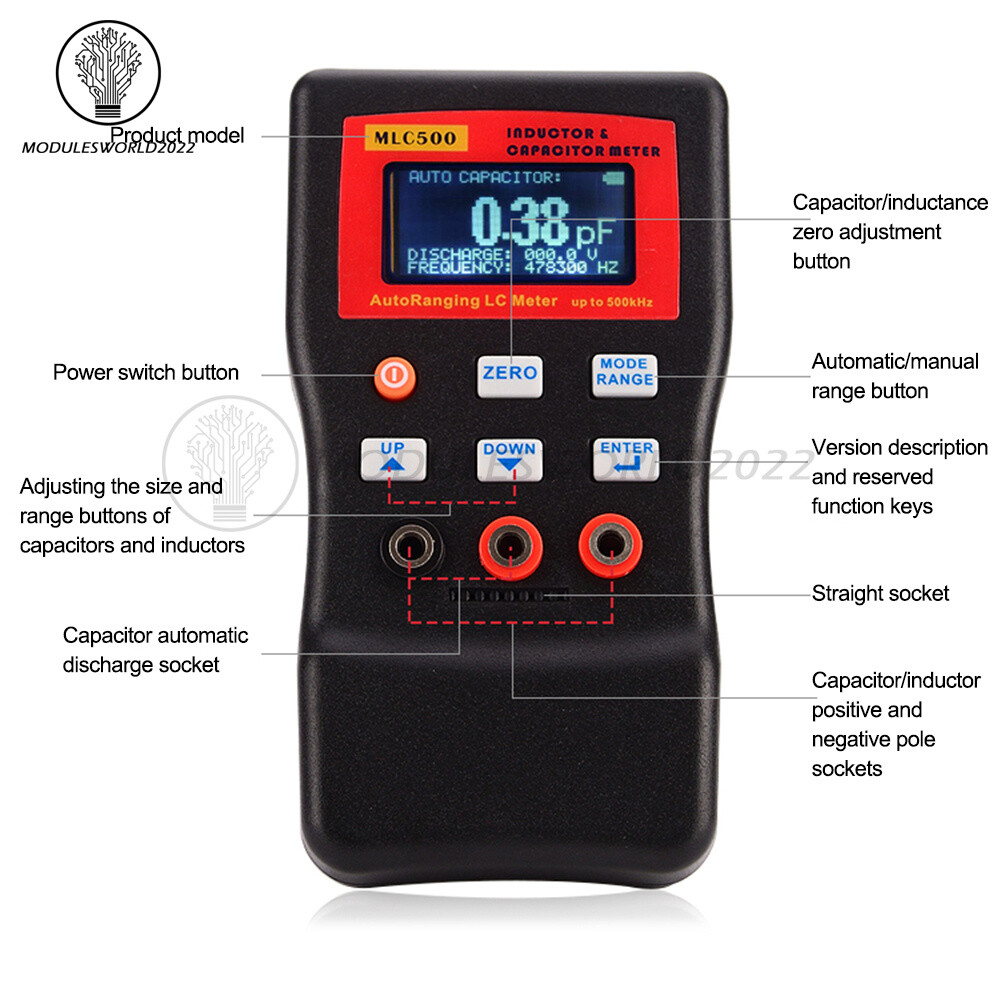 MLC500 Auto Range LCR Capacitance Inductance Meter Digital Capacitance Tester