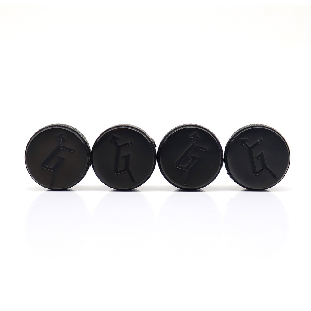 4Pcs Metal Guitar/Bass Knobs w/Arrow Gretsch "G" Logo Control Knobs Black